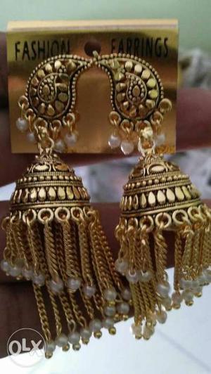 Jhumka Antique Gold Desine Please Call N Vizit Our
