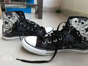 Pair Of Black Converse All Star High-top Sneakers
