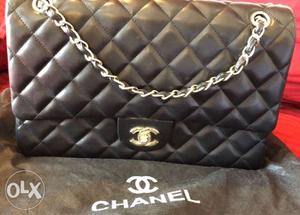 Quilted Black Chanel Leather Bag