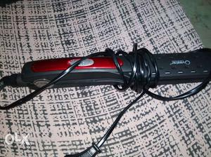 Red And Black Flat Hair Iron