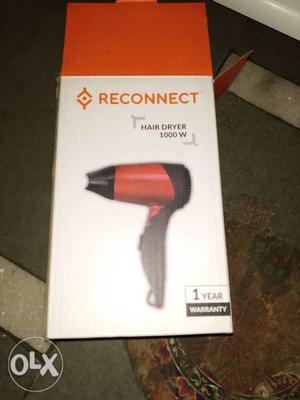Red And Black Reconnect Hair Dryer Box
