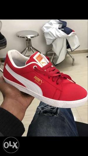 Red And White Puma Low-top Sneaker 7 num original price is