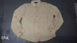 Unused casual shirt for girls, golden colour, xl