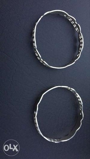 Urgent sale ladies silver bangles