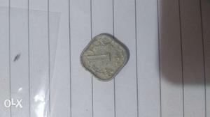 1 paise coin silver in colour