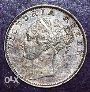 1 rs victoria silver coin,