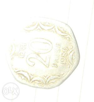 20paisa coin  indian coin