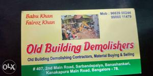 All tayp of old building demolition working call
