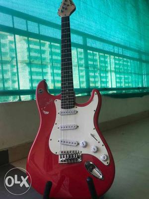 Beautiful Red Electric Guitar interested 1 can