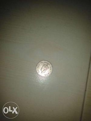 Before Indian Independence one rupee coin by
