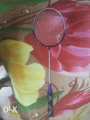 Blue And Gray Badminton Racket