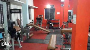 Brown And Black Exercise Equipments