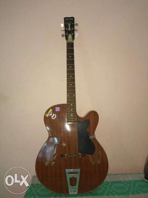 Brown Archtop Electric Guitar