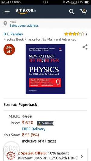 DC Pandey physics Problem book IIT JEE