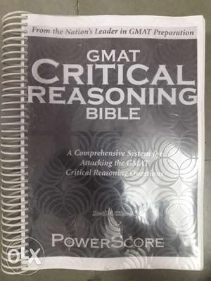 GMAT critical reasoning book and couple other