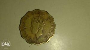 Gold-colored King Emperor George Coin