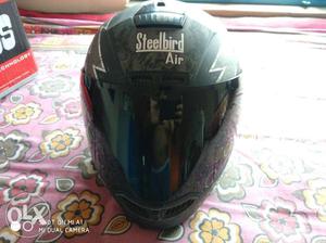 Gray And Black Steelbird Air Full-face Motorcycle Helmet