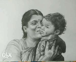 Mother And Child Sketch