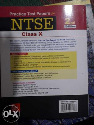NTSE stage 1 and 2 unused books.