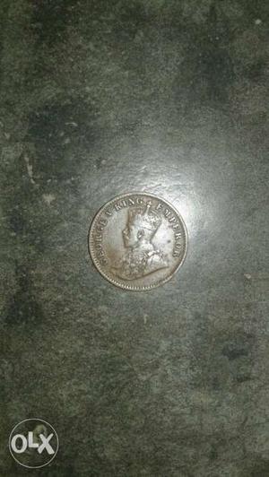 One Quarter Anna India  coin of George V king