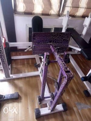 Purple And White Steel Home Gym Equipment