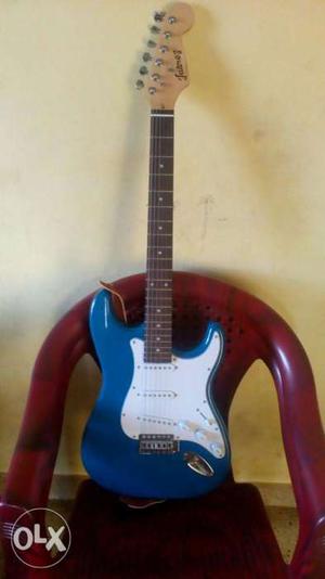White And Blue Stratocaster Guitar