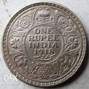  one rupese silver coin 100 years old any