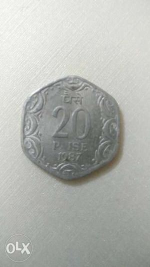 20 paise inr coin issued in  Also have a very