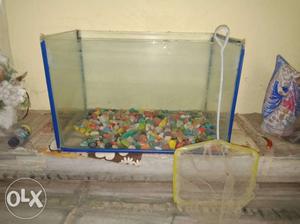 Aquarium+2kg colour stones+fish catching net for
