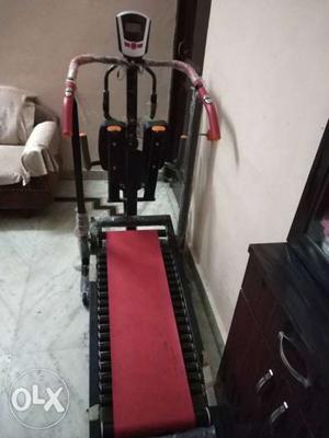 Black And Red Roller Treadmill