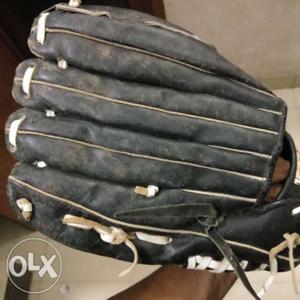 Black And White Leather Baseball Glove