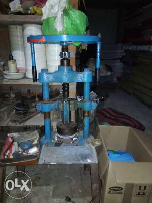 Blue And Gray Steel Press Machine
