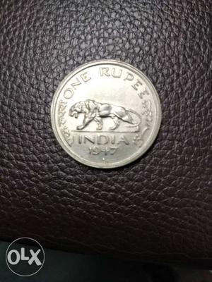 Bright Silver Coin of  with traditional tiger