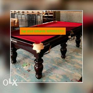 Brown Wooden Billiard Table