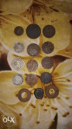 Copper-colored And Silver-colored Coin Lot