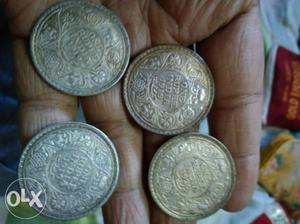 Four Round Indian Coins