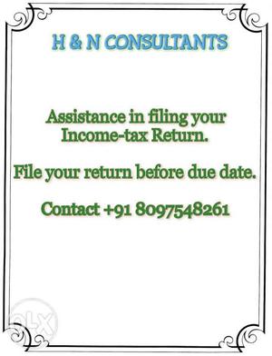 Income tax return preparation service