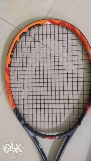 Orange Colour Head Tennis Racket fully granite