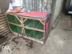 Pigeon 8 rack wooden cage urgent sale