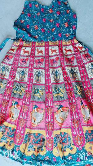 Anarkali medium size cotton kurti..with sleeves..