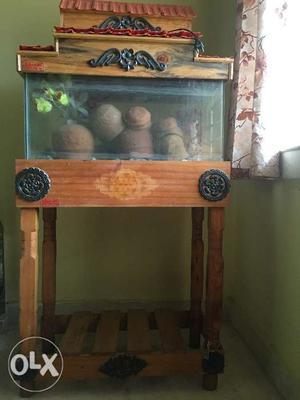 Big fish tank with strong wooden frames