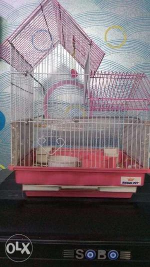 Excellent Condition Steel Wired Two Cages For Birds
