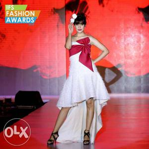 Fashion show garment imported fabric with