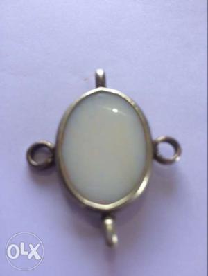 Fiery white Opal 13 Ratti pendant