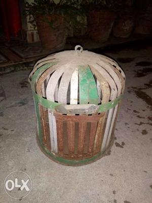 Gray Corroded Green Birdcage