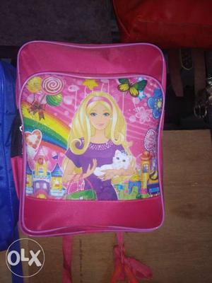 Pink And Green Barbie Backpack