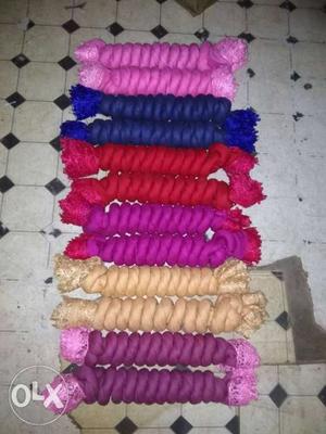 Pink And Purple Knitted Textile