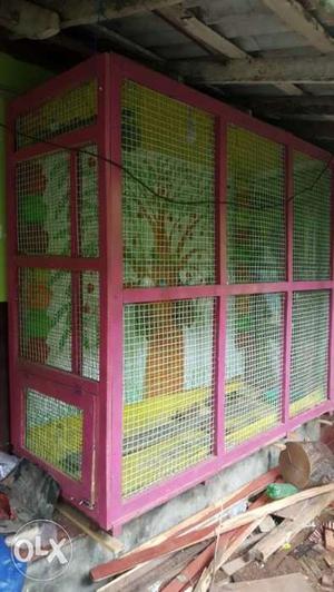 Pink And Yellow Wire Cage