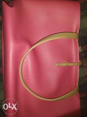 Pink Leather bag new