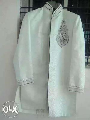 White And Black Jodhpuri Suit
